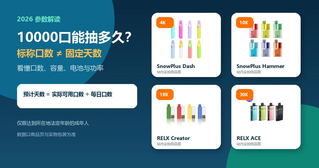 电子烟10000口20000口能抽多久参数说明