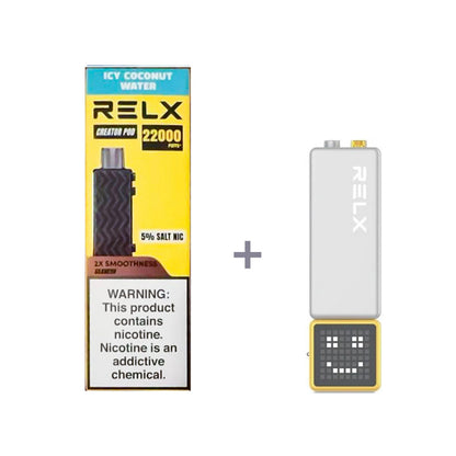正品悦刻积木乐高RELX Creator 22000口烟弹/套装-多口味可选 (一代/二/三代杆弹通用） - 套装1(配正品一代杆) / 椰子水