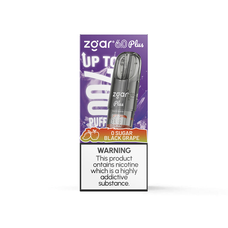 【多种全新口味】正品新款冰熊超大容量3.5ML Zgar Pod 6.0 PLUS(悦刻4/5/6/7代杆通用) 口味任选，三颗起售 - 【新】零糖黑葡萄