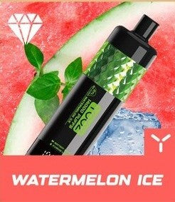 正品柚子水烟YOOZ SHISHA 14000口 DTL水晶炫彩钻石切割工艺大烟雾肺吸模式油量电量显示一次性电子烟-多口味可选 - 西瓜冰