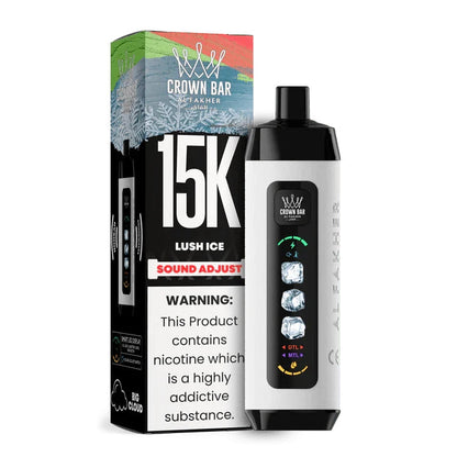 阿尔法赫皇冠系列PRO MAX AL FAKHER CROWN BAR 15K 15000口大烟雾一次性电子烟带水烟声波油量电量显示-多口味可选 - 西瓜冰