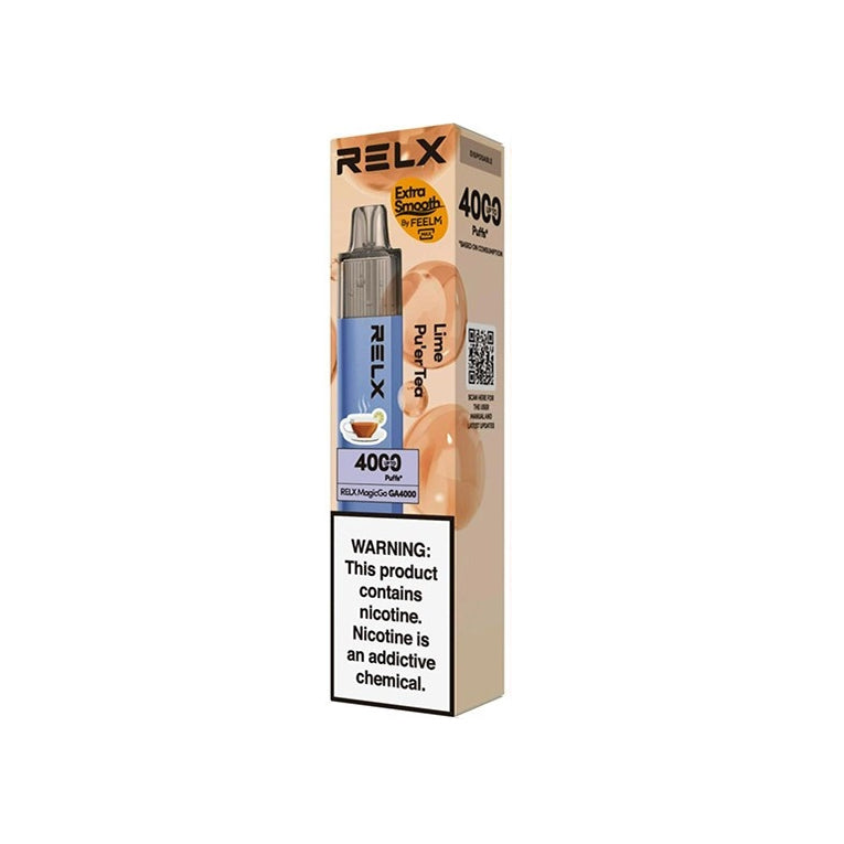 正品悦刻4000口 RELX MagicGo GA4000经典一次性电子烟 - 青柠普洱