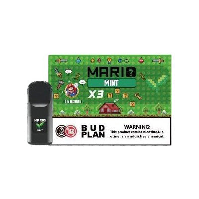 正品马里奥六代Mario 6TH通配烟弹三颗装-RELX六代通配平替-适配悦刻4/5/6/7代烟杆 马里奥六代Mario 6TH通配烟弹严格的标准，其产品质量高，独有防漏油技术设计，口味选择多，且每一种口味都独具特色，口感丝滑、丰满，令人回味无穷。烟雾细腻且持久，甜凉适中，能完美复刻悦刻RELX各种经典口味，是市面上一致认定的口粮油。 - 薄荷