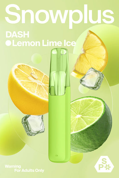 正品Snowplus Dash雪加鸭嘴兽4000口经典一次性电子烟海外版 - 冰爽青柠
