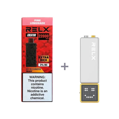 正品悦刻积木乐高RELX Creator 22000口烟弹/套装-多口味可选 (一代/二/三代杆弹通用） - 套装1(配正品一代杆) / 粉红柠檬水