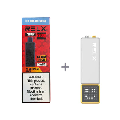 正品悦刻积木乐高RELX Creator 22000口烟弹/套装-多口味可选 (一代/二/三代杆弹通用） - 套装1(配正品一代杆) / 冰淇淋苏打
