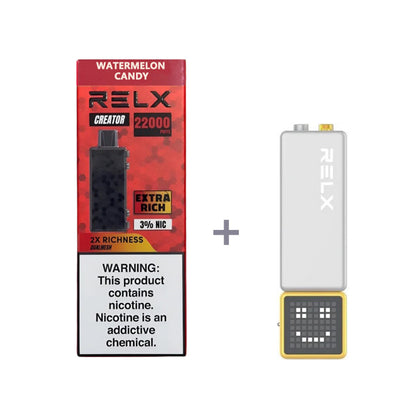 正品悦刻积木乐高RELX Creator 22000口烟弹/套装-多口味可选 (一代/二/三代杆弹通用） - 套装1(配正品一代杆) / 西瓜软糖