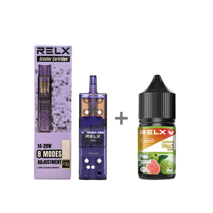 正品悦刻三代积木空弹烟油套餐(5ml容积RELX空弹+30ml正品RELX E-liquid) - 红心番石榴_5%Nic