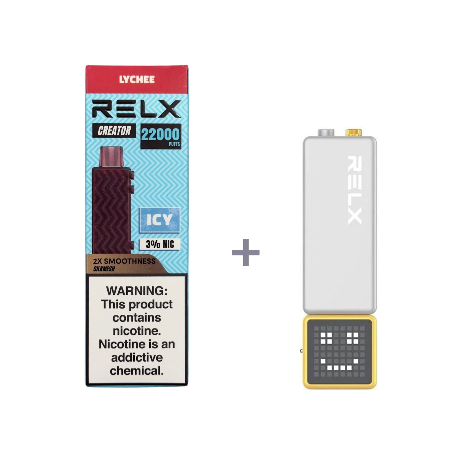 正品悦刻积木乐高RELX Creator 22000口烟弹/套装-多口味可选 (一代/二/三代杆弹通用） - 套装1(配正品一代杆) / 荔枝冰
