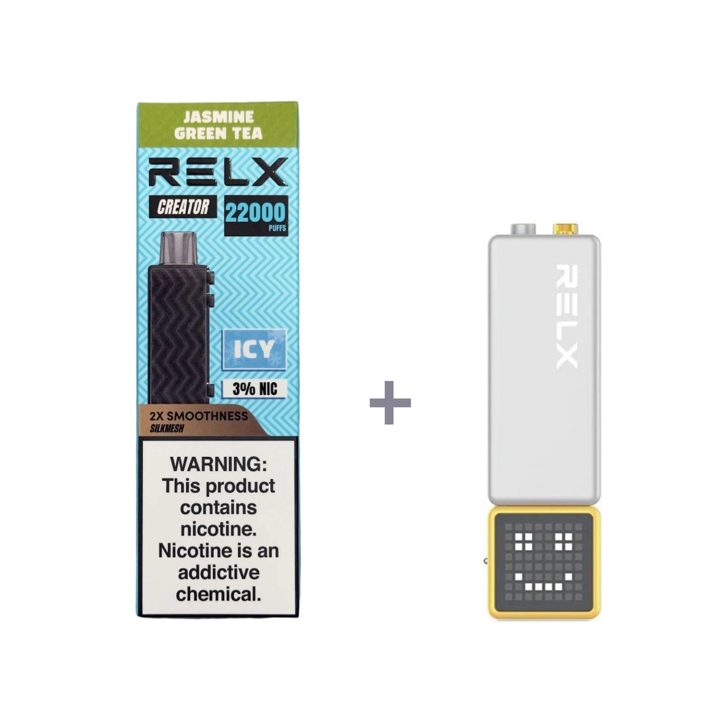 正品悦刻积木乐高RELX Creator 22000口烟弹/套装-多口味可选 (一代/二/三代杆弹通用） - 套装1(配正品一代杆) / 新式绿妍(茉莉绿茶)