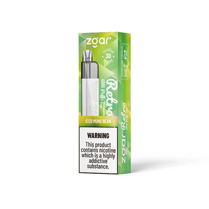 正品冰熊传奇系列Zgar Retro可视化油仓底部灯光经典一次性电子烟-多口味可选 - 冰润绿豆