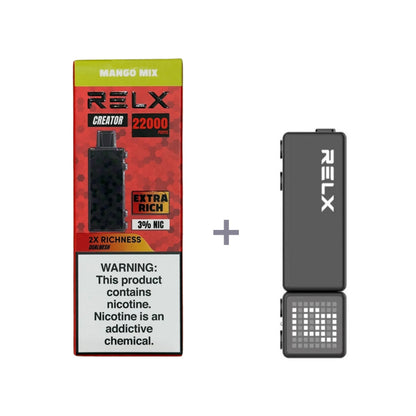 正品悦刻积木乐高RELX Creator 22000口烟弹/套装-多口味可选 (一代/二/三代杆弹通用） - 套装2(配正品二代杆) / 混合芒果