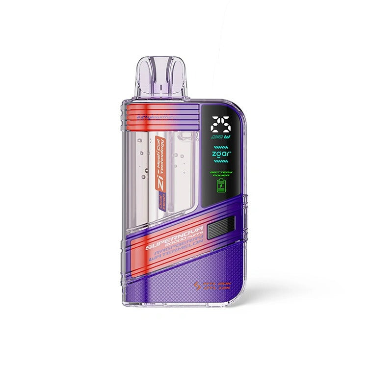 正品冰熊Zgar Supernova 20000口一次性电子烟-可视化烟仓/LED显示屏/可调节火力烟阻 - 树莓西瓜
