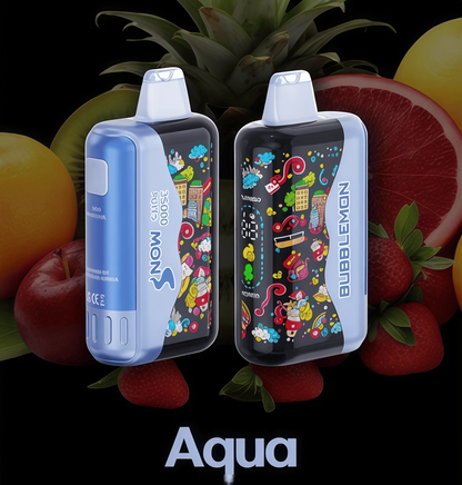 正品韩版BUBBLE MON GRAFFITI巴布梦泡泡兽满天星炫彩壁纸LED灯效35000口可调功率含隐藏口味一次性电子烟 - 混合热带水果