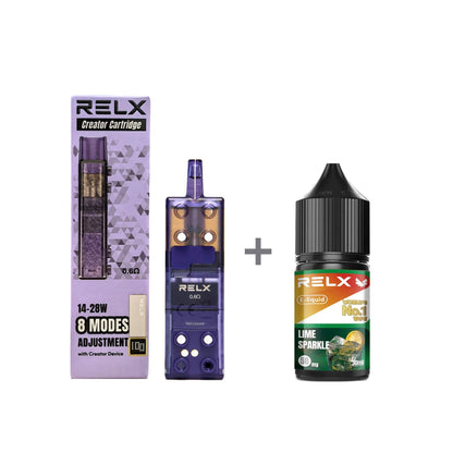 正品悦刻三代积木空弹烟油套餐(5ml容积RELX空弹+30ml正品RELX E-liquid) - 雪碧_5%Nic
