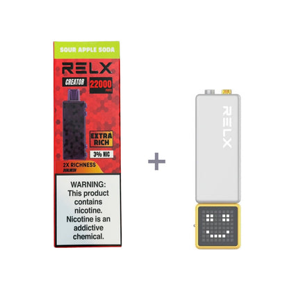 正品悦刻积木乐高RELX Creator 22000口烟弹/套装-多口味可选 (一代/二/三代杆弹通用） - 套装1(配正品一代杆) / 酸苹果苏打