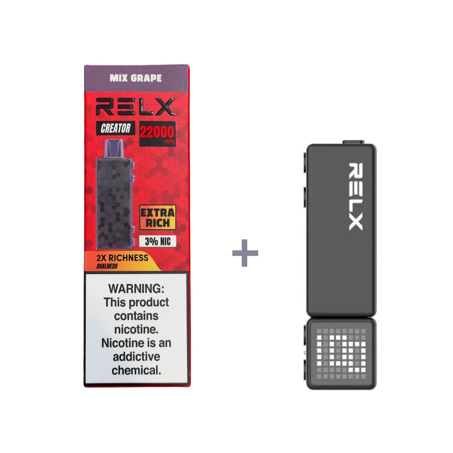 正品悦刻积木乐高RELX Creator 22000口烟弹/套装-多口味可选 (一代/二/三代杆弹通用） - 混合葡萄