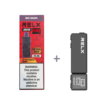 正品悦刻积木乐高RELX Creator 22000口烟弹/套装-多口味可选 (一代/二/三代杆弹通用） - 混合葡萄