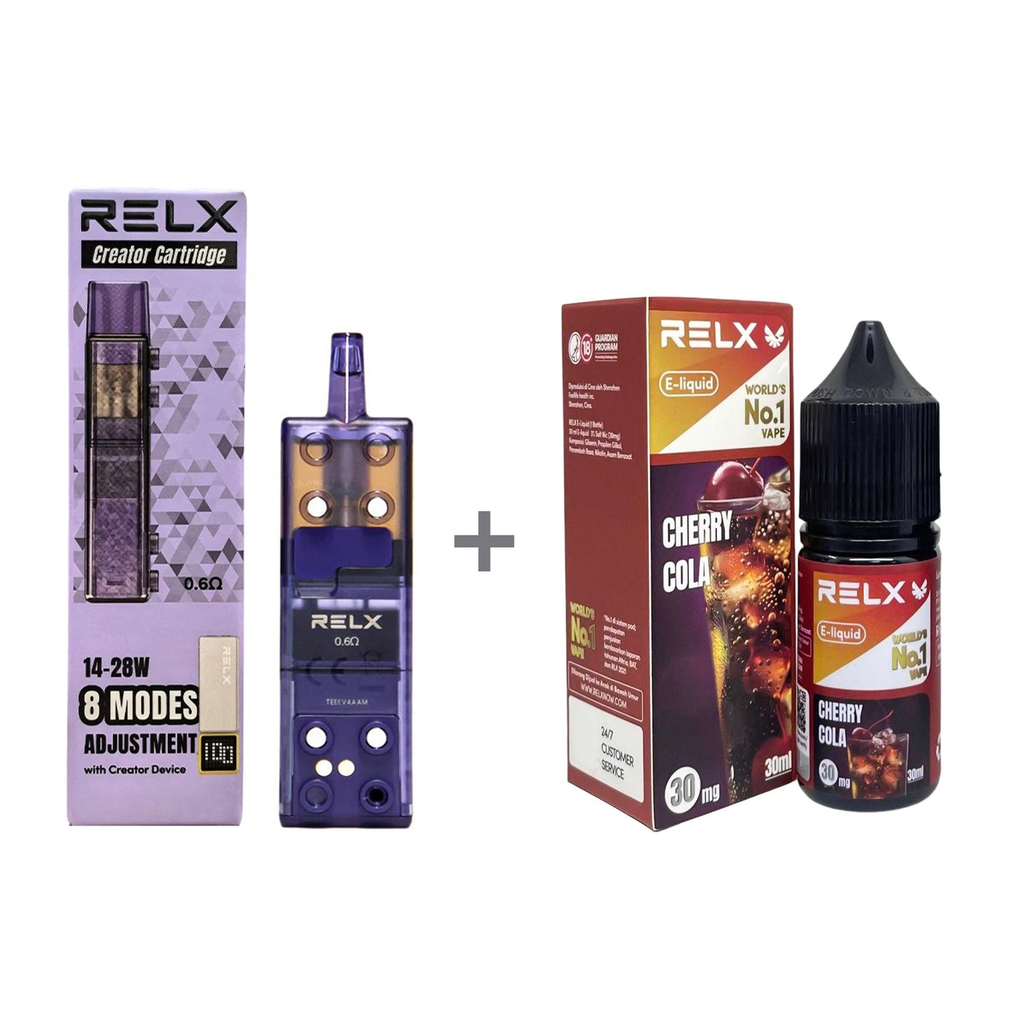正品悦刻三代积木空弹烟油套餐(5ml容积RELX空弹+30ml正品RELX E-liquid) - 可乐_3%Nic