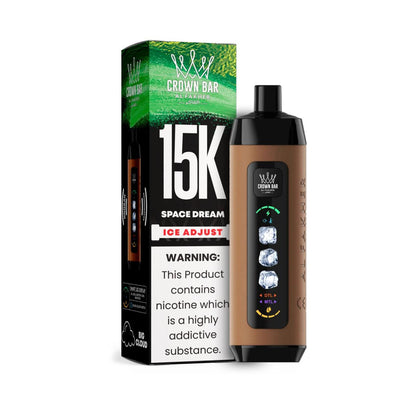 阿尔法赫皇冠系列PRO MAX AL FAKHER CROWN BAR 15K 15000口大烟雾一次性电子烟带水烟声波油量电量显示-多口味可选 - 梦的空间