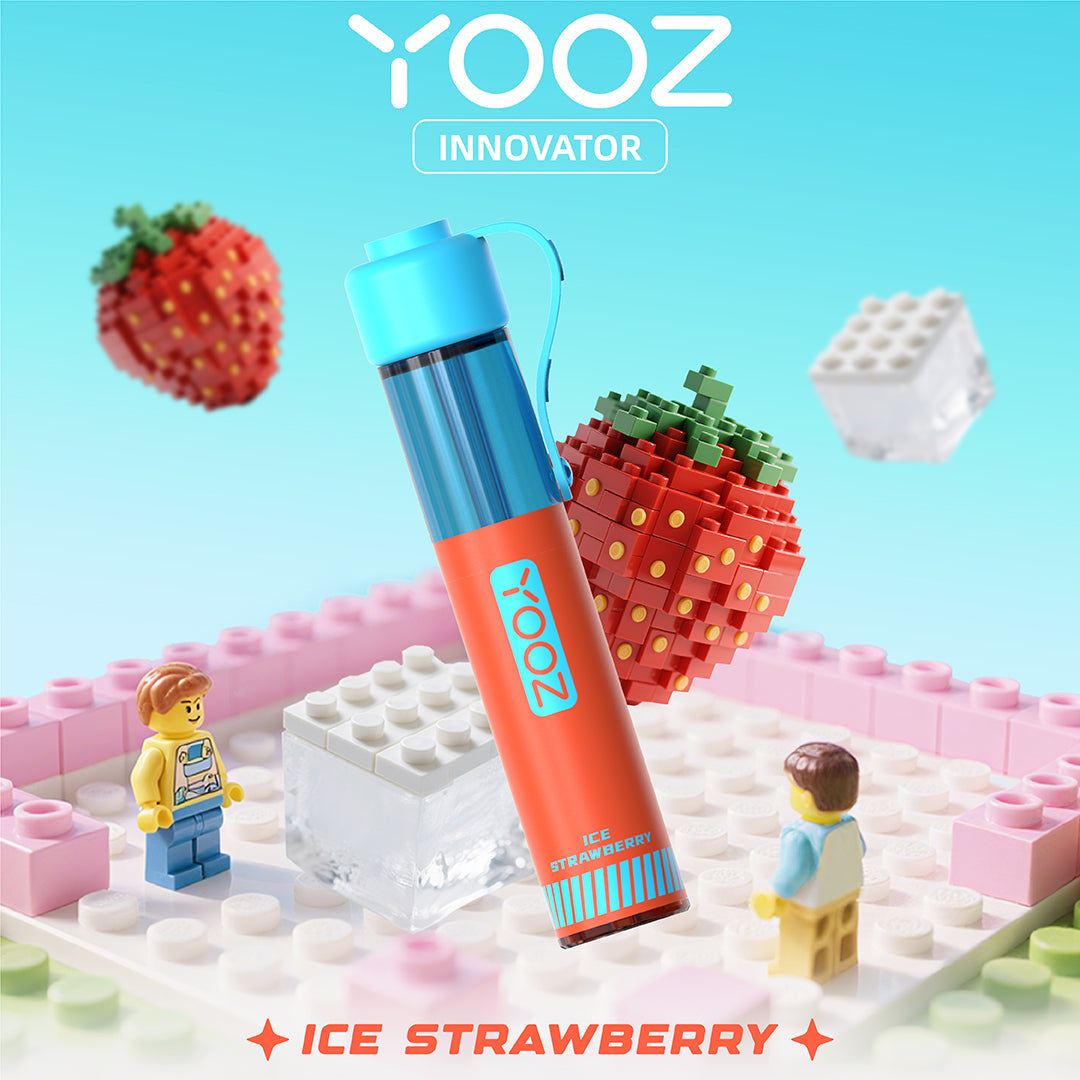 正品柚子积木YOOZ INNOVATOR电子烟食品级硅胶嘴帽冰爽型小烟-多口味可选 - 冰镇草莓