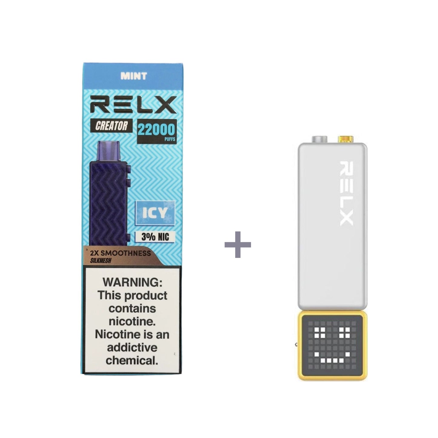 正品悦刻积木乐高RELX Creator 22000口烟弹/套装-多口味可选 (一代/二/三代杆弹通用） - 套装1(配正品一代杆) / 薄荷