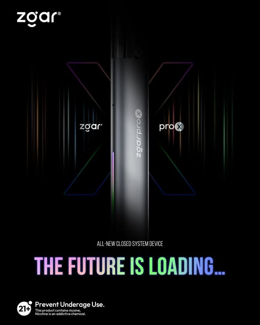 正品冰熊升级版ZGAR PRO X 双侧炫彩流光灯效可换弹烟杆-四色可选（支持4/5/6/7代及所有冰熊烟弹）