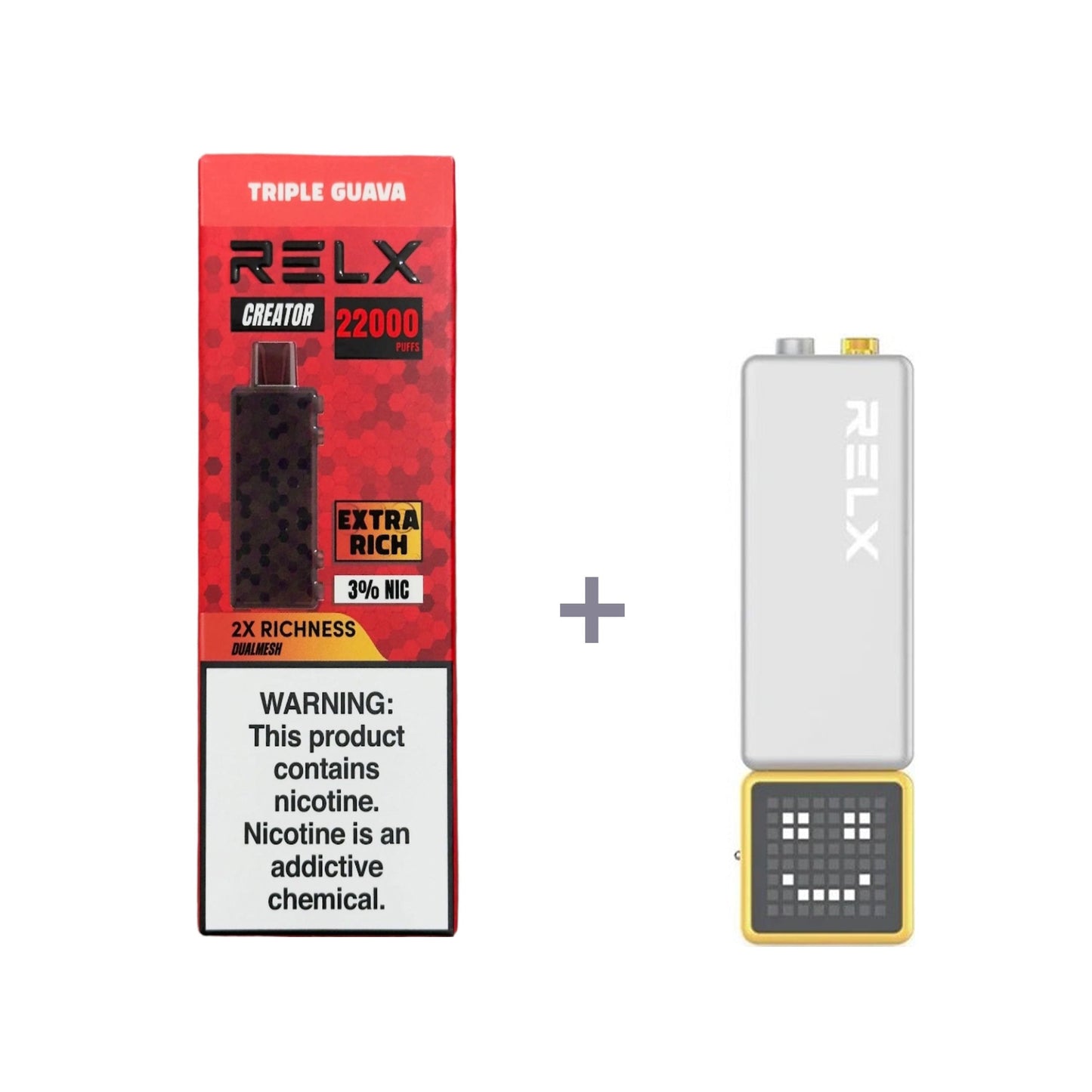 正品悦刻积木乐高RELX Creator 22000口烟弹/套装-多口味可选 (一代/二/三代杆弹通用） - 套装1(配正品一代杆) / 三重番石榴