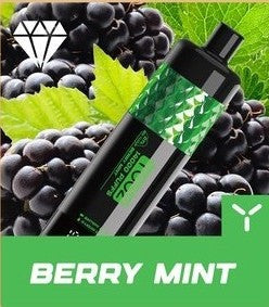 正品柚子水烟YOOZ SHISHA 14000口 DTL水晶炫彩钻石切割工艺大烟雾肺吸模式油量电量显示一次性电子烟-多口味可选 莓果薄荷