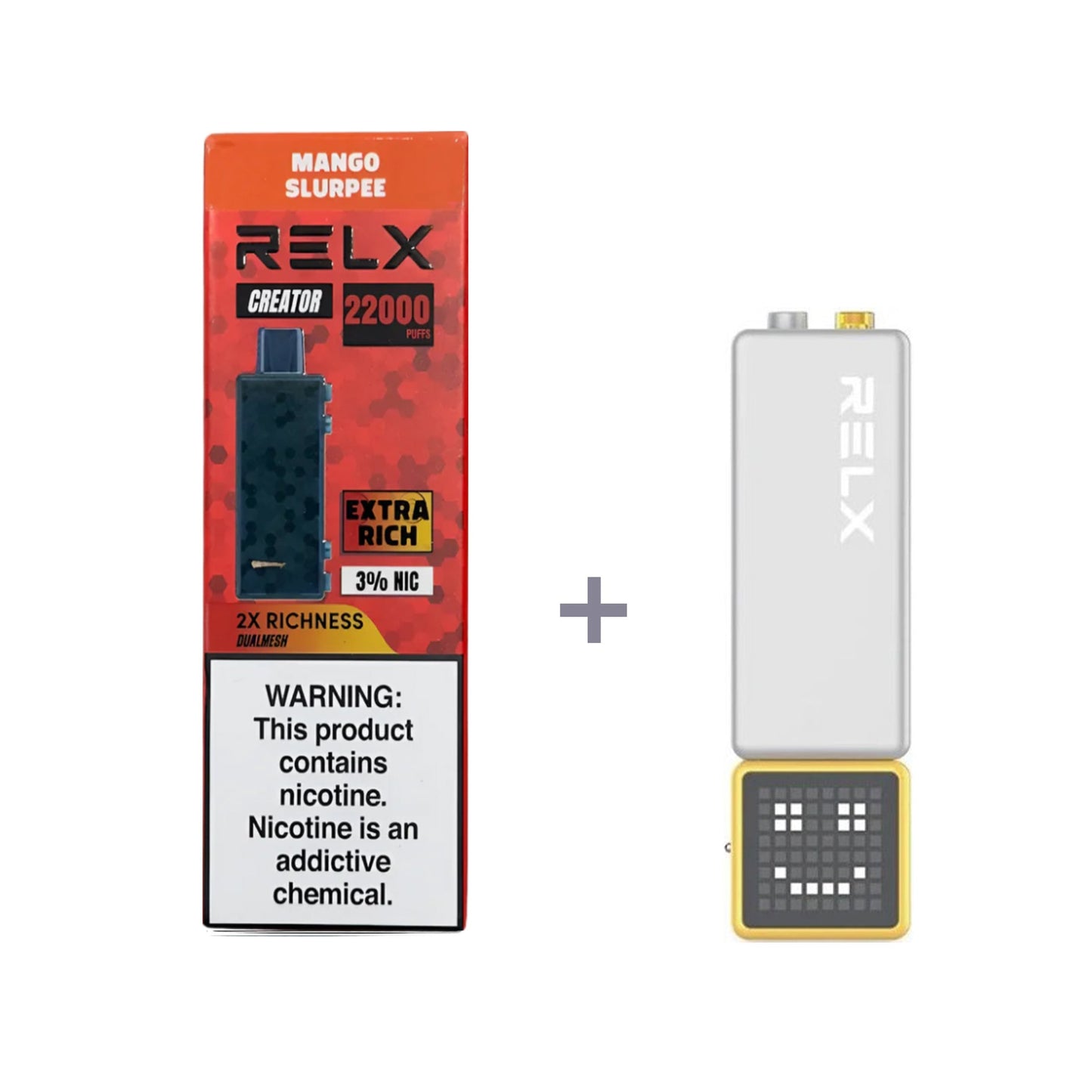正品悦刻积木乐高RELX Creator 22000口烟弹/套装-多口味可选 (一代/二/三代杆弹通用） - 套装1(配正品一代杆) / 芒果冰沙