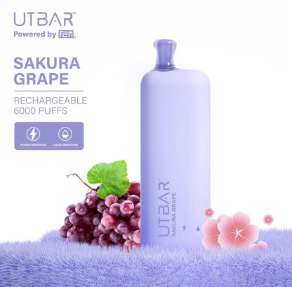 UTBAR 6000口电子烟 - UT BAR一次性电子烟 - UTBAR 6K - 樱花葡萄