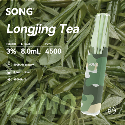 正品崧鸭嘴兽 Song Camo Series A36迷彩杆身一次性电子烟4500口-多口味可选 - 龙井