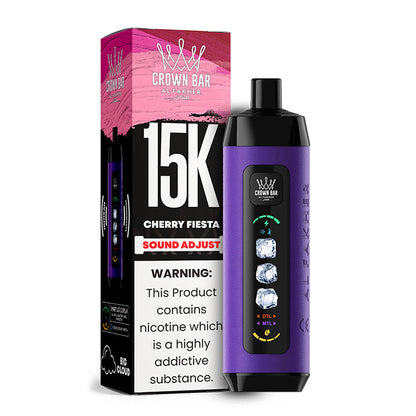 阿尔法赫皇冠系列PRO MAX AL FAKHER CROWN BAR 15K 15000口大烟雾一次性电子烟带水烟声波油量电量显示-多口味可选 - 樱桃嘉年华