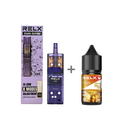 正品悦刻三代积木空弹烟油套餐(5ml容积RELX空弹+30ml正品RELX E-liquid) - 套装(空弹+烟油) / 红牛_5%Nic