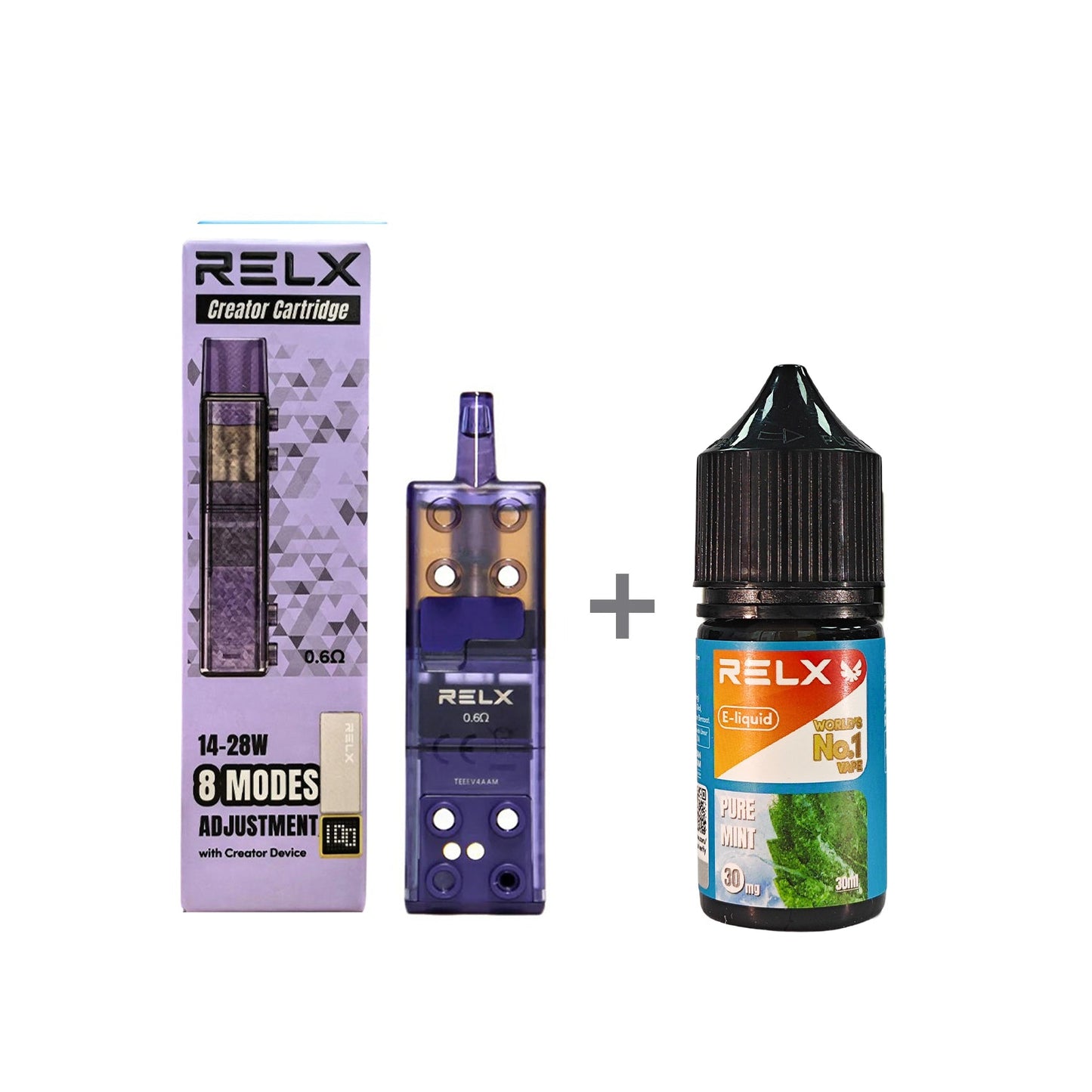 正品悦刻三代积木空弹烟油套餐(5ml容积RELX空弹+30ml正品RELX E-liquid) - 套装(空弹+烟油) / 薄荷_3%Nic