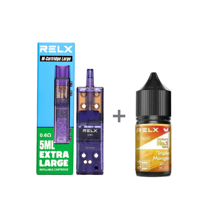 正品悦刻三代积木空弹烟油套餐(5ml容积RELX空弹+30ml正品RELX E-liquid) - 三重芒果_3%Nic