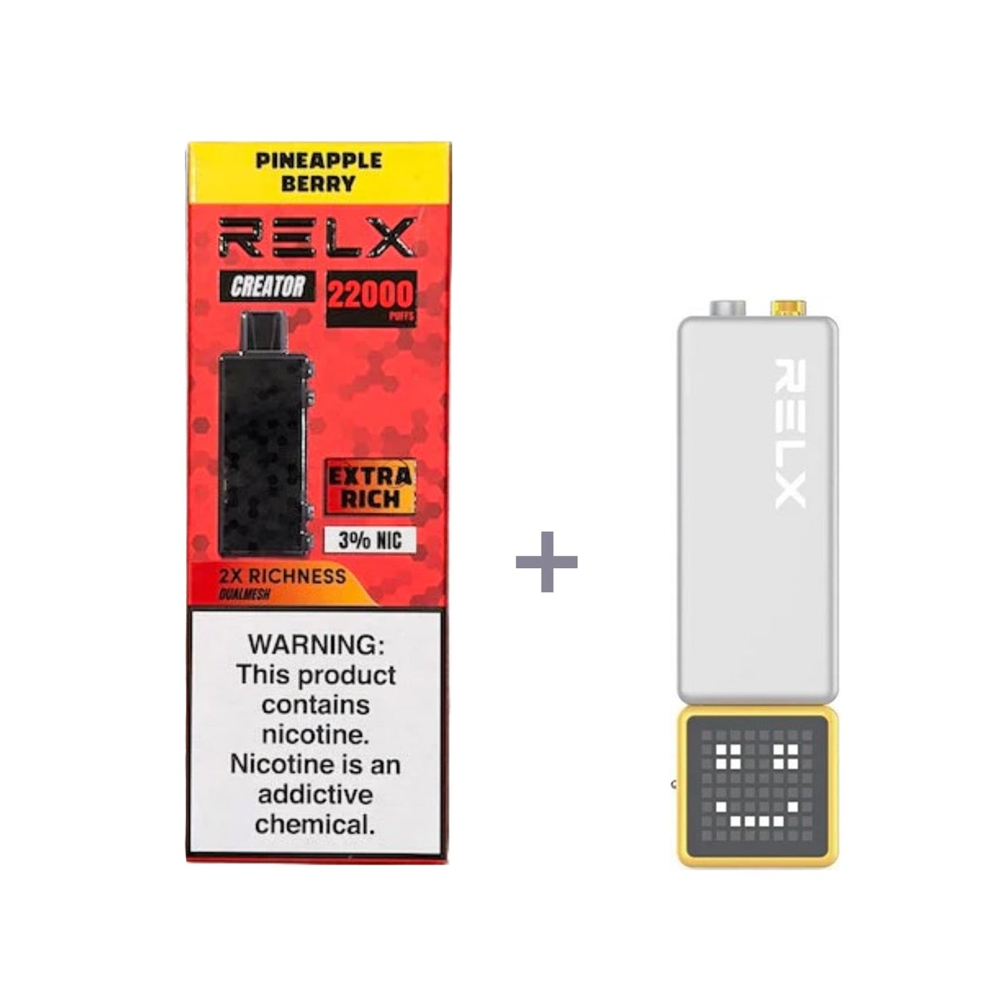 正品悦刻积木乐高RELX Creator 22000口烟弹/套装-多口味可选 (一代/二/三代杆弹通用） - 套装1(配正品一代杆) / 菠萝莓果