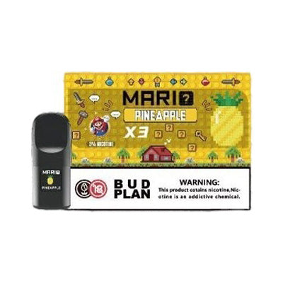 正品马里奥六代Mario 6TH通配烟弹三颗装-RELX六代通配平替-适配悦刻4/5/6/7代烟杆 马里奥六代Mario 6TH通配烟弹严格的标准，其产品质量高，独有防漏油技术设计，口味选择多，且每一种口味都独具特色，口感丝滑、丰满，令人回味无穷。烟雾细腻且持久，甜凉适中，能完美复刻悦刻RELX各种经典口味，是市面上一致认定的口粮油。 - 菠萝
