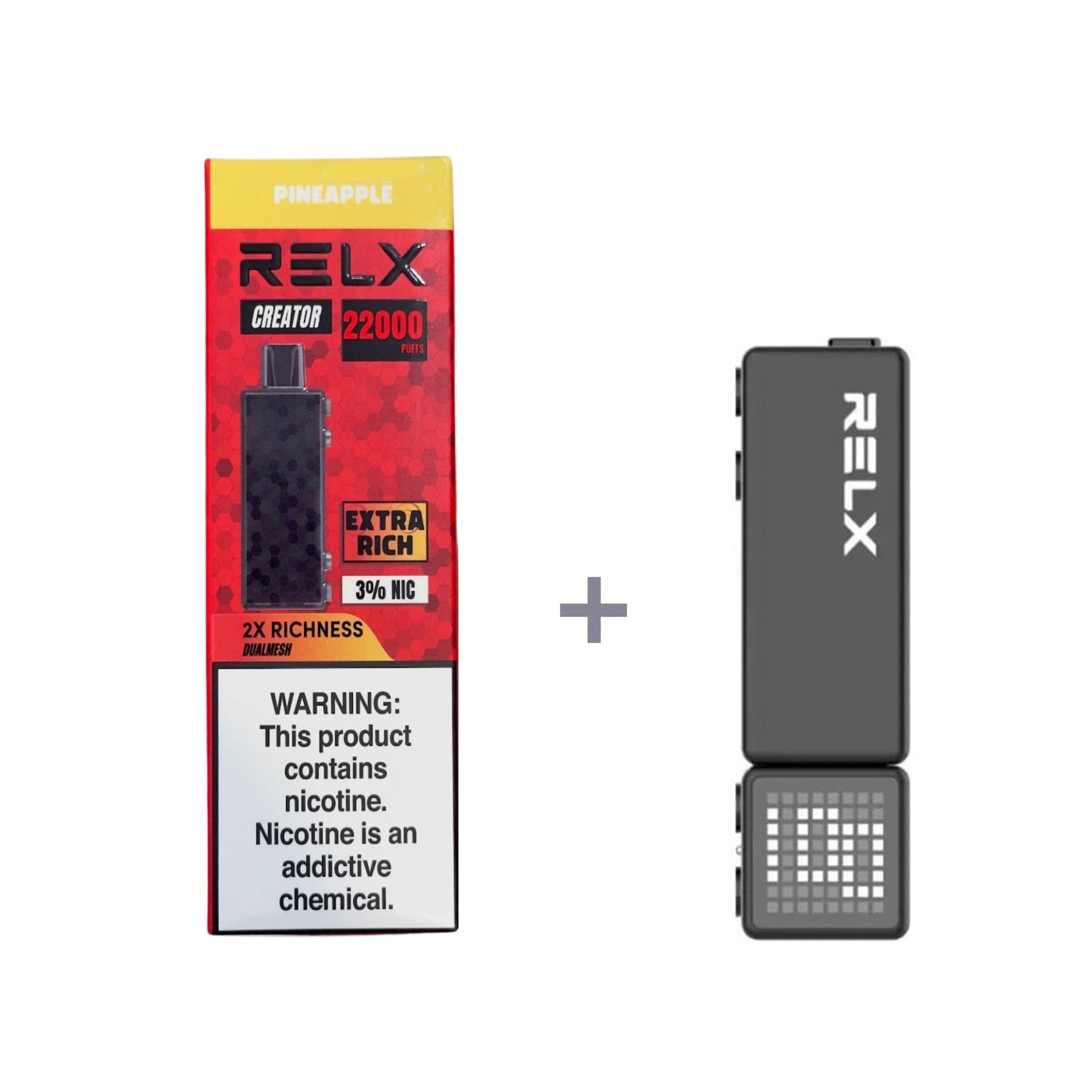 正品悦刻积木乐高RELX Creator 22000口烟弹/套装-多口味可选 (一代/二/三代杆弹通用） - 套装2(配正品二代杆) / 菠萝