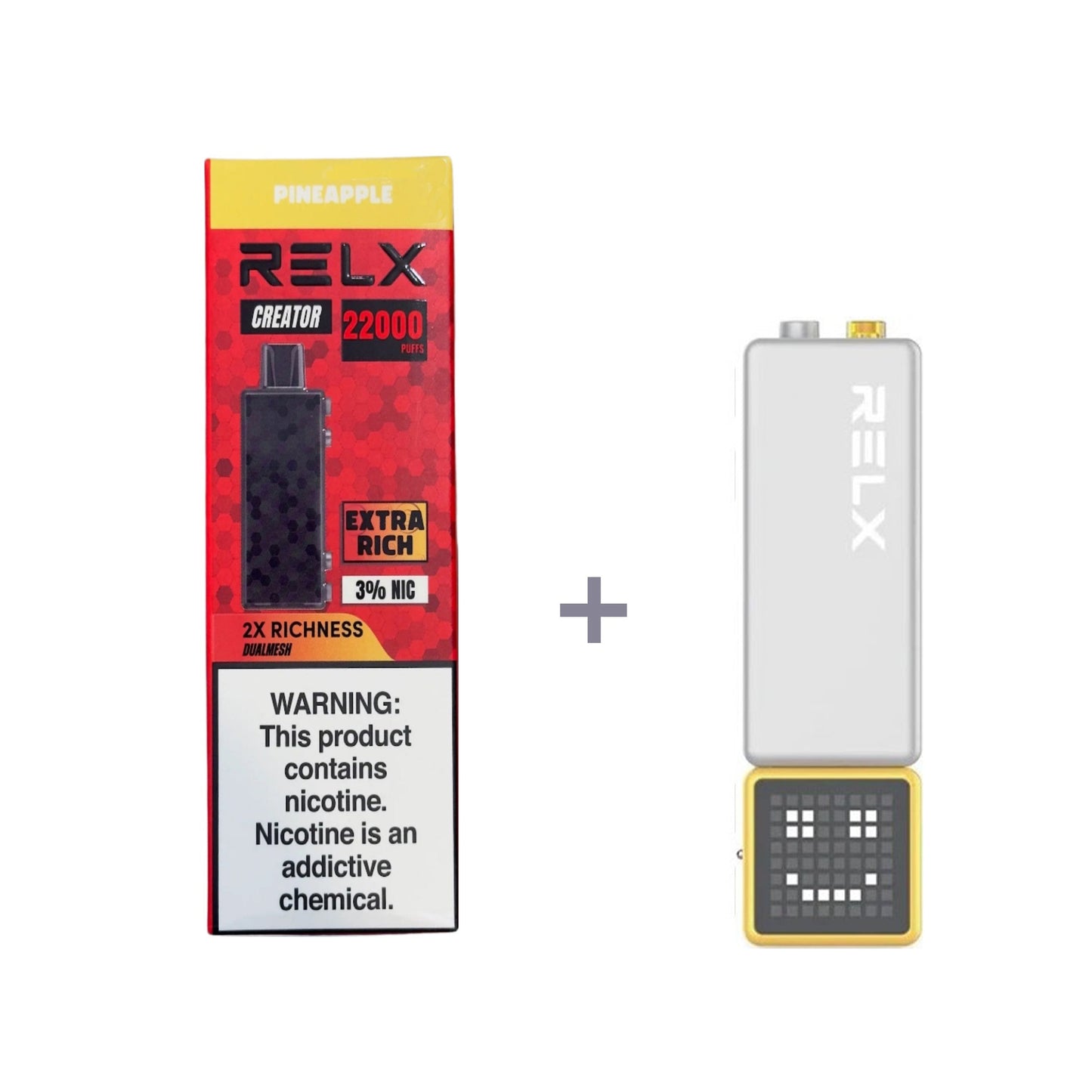 正品悦刻积木乐高RELX Creator 22000口烟弹/套装-多口味可选 (一代/二/三代杆弹通用） - 套装1(配正品一代杆) / 菠萝