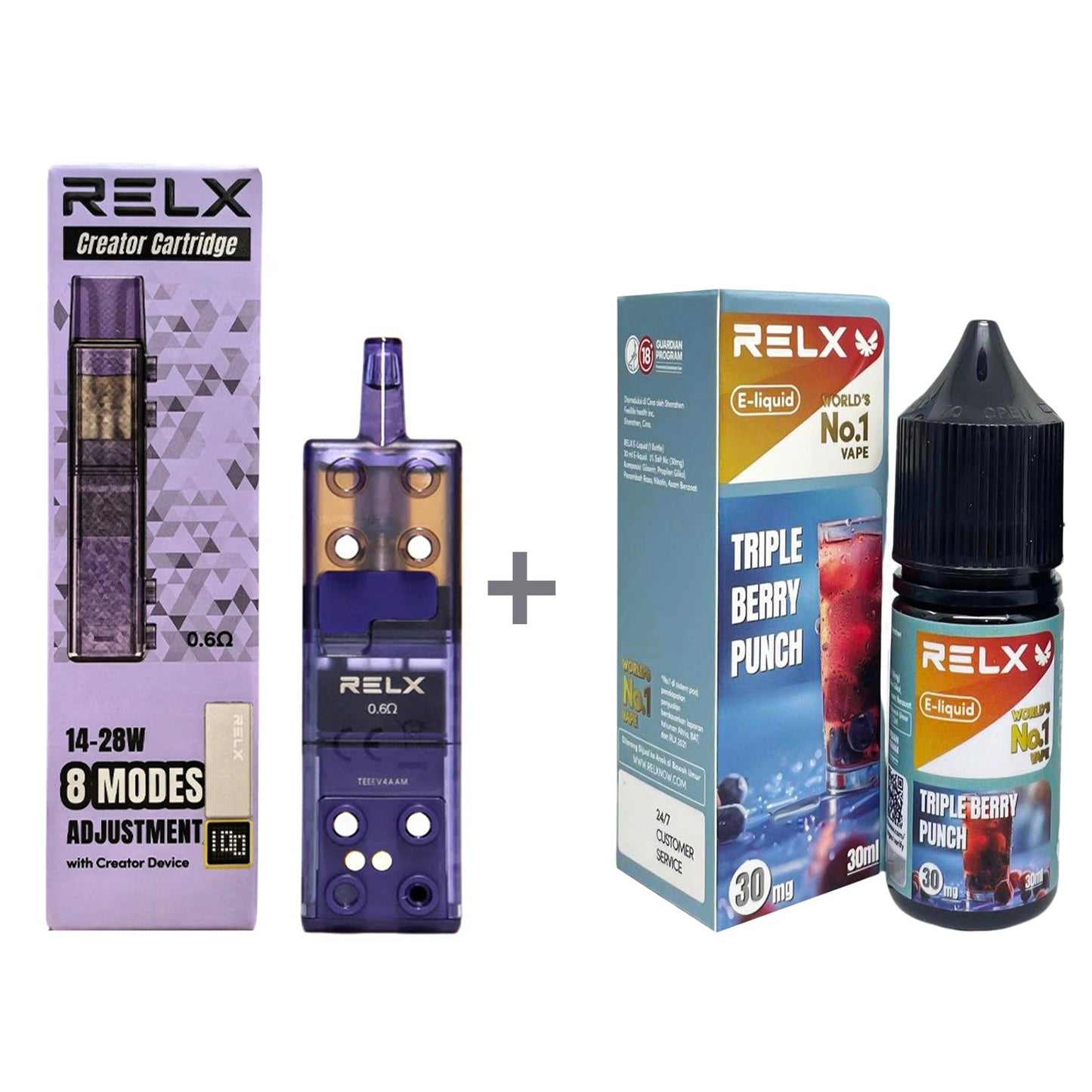 正品悦刻三代积木空弹烟油套餐(5ml容积RELX空弹+30ml正品RELX E-liquid) - 套装(空弹+烟油) / 混合莓果_3%Nic