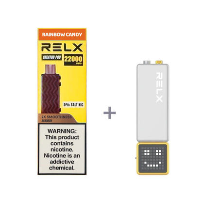 正品悦刻积木乐高RELX Creator 22000口烟弹/套装-多口味可选 (一代/二/三代杆弹通用） - 套装1(配正品一代杆) / 彩虹糖