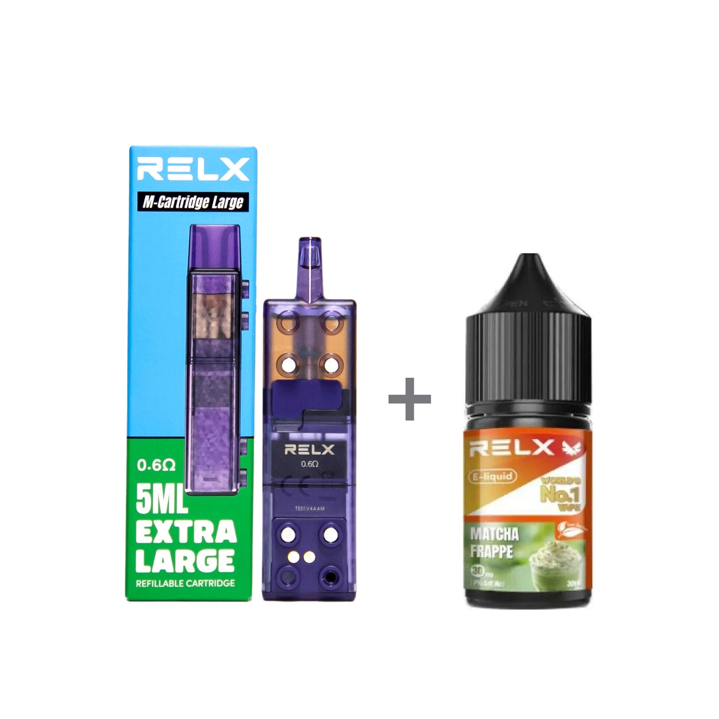 正品悦刻三代积木空弹烟油套餐(5ml容积RELX空弹+30ml正品RELX E-liquid) - 套装(空弹+烟油) / 抹茶_3%Nic