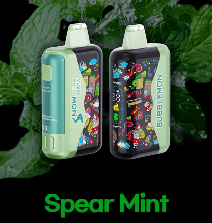 正品韩版BUBBLE MON GRAFFITI巴布梦泡泡兽满天星炫彩壁纸LED灯效35000口可调功率含隐藏口味一次性电子烟 - 黄酮薄荷