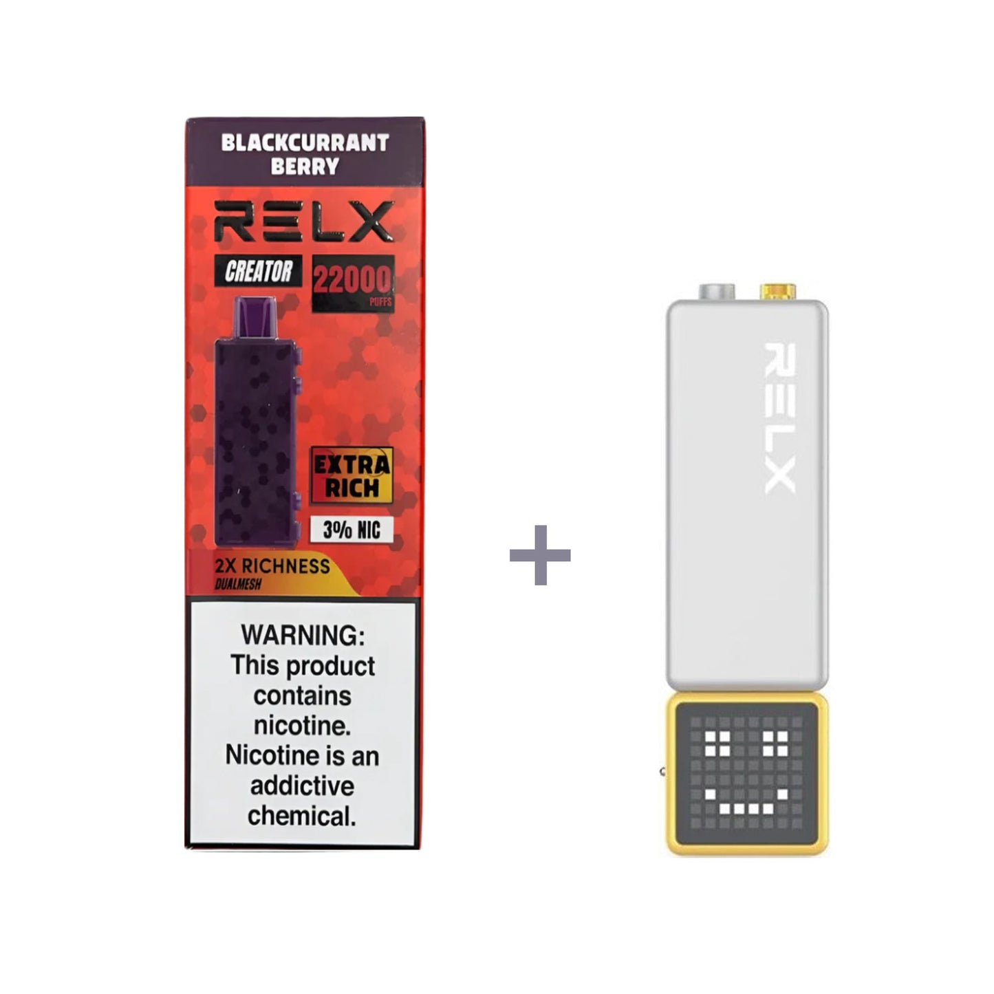 正品悦刻积木乐高RELX Creator 22000口烟弹/套装-多口味可选 (一代/二/三代杆弹通用） - 套装1(配正品一代杆) / 黑加仑莓果