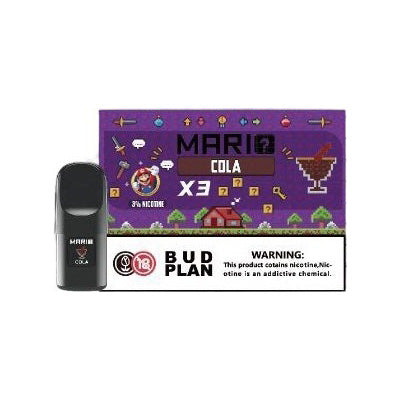 正品马里奥六代Mario 6TH通配烟弹三颗装-RELX六代通配平替-适配悦刻4/5/6/7代烟杆 马里奥六代Mario 6TH通配烟弹严格的标准，其产品质量高，独有防漏油技术设计，口味选择多，且每一种口味都独具特色，口感丝滑、丰满，令人回味无穷。烟雾细腻且持久，甜凉适中，能完美复刻悦刻RELX各种经典口味，是市面上一致认定的口粮油。 - 可乐
