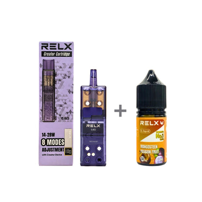 正品悦刻三代积木空弹烟油套餐(5ml容积RELX空弹+30ml正品RELX E-liquid) - 山竹百香果_5%Nic