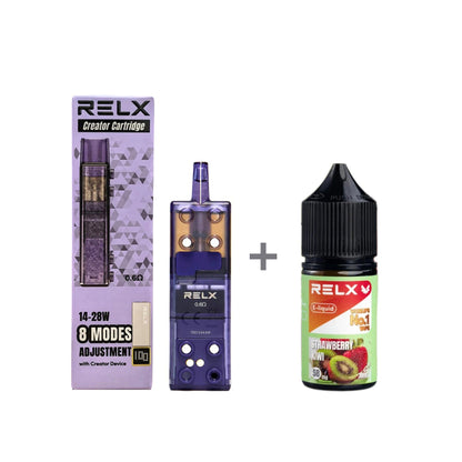 正品悦刻三代积木空弹烟油套餐(5ml容积RELX空弹+30ml正品RELX E-liquid) - 套装(空弹+烟油) / 草莓奇异果_5%Nic