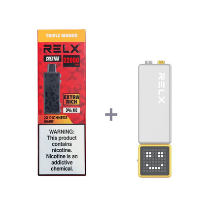 正品悦刻积木乐高RELX Creator 22000口烟弹/套装-多口味可选 (一代/二/三代杆弹通用） - 套装1(配正品一代杆) / 三重芒果