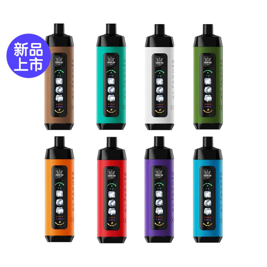 阿尔法赫皇冠系列PRO MAX AL FAKHER CROWN BAR 15K 15000口大烟雾一次性电子烟带水烟声波油量电量显示-多口味可选